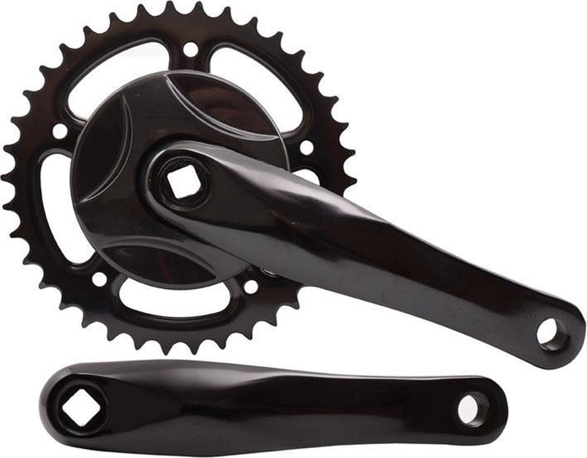 Kettingwiel 38T-ST-170-ALU zwart m/disc 3/32"