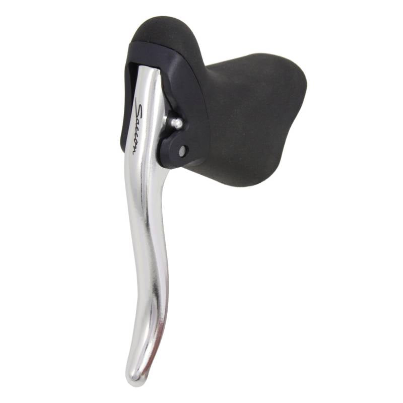 Saccon LD77PS remgreep set race zwart/zilver kabel binnendoor