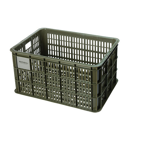 Basil 21160 Crate L fietskrat gerecycled kunststof groot 40L moss green