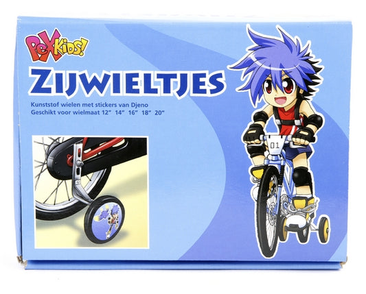PexKids zijwielen kunststof Djeno 12~20” blauw
