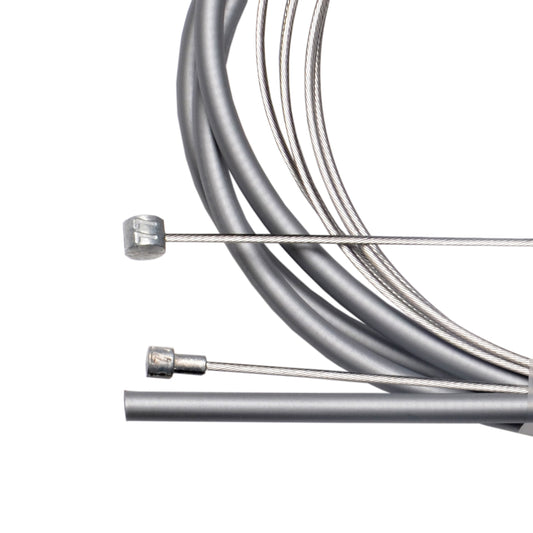 Simson 020220 remkabel set compleet universeel met ton/peernippel + parts zilver RVS