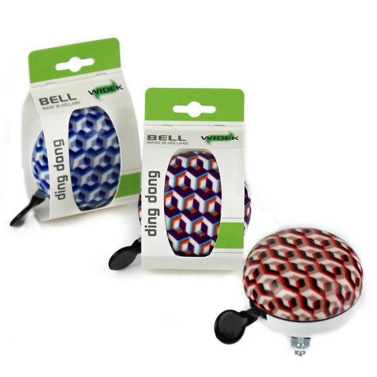 Widek Ding Dong bel Art Collection Mosaic 80 mm. drie designs op kaart