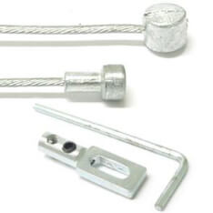 Elvedes 6481 binnenkabel met 2 nippels (ton & peer) uni. haakhevel Batavus + inbussleutel