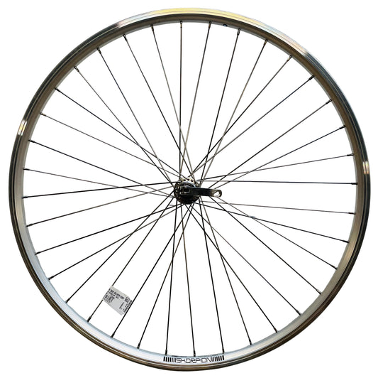 Voorwiel 28"- 622X19 Skorpion alu. zilver FM21 QR sp. 14 RVS