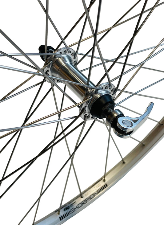 Voorwiel 28"- 622X19 Skorpion alu. zilver FM21 QR sp. 14 RVS