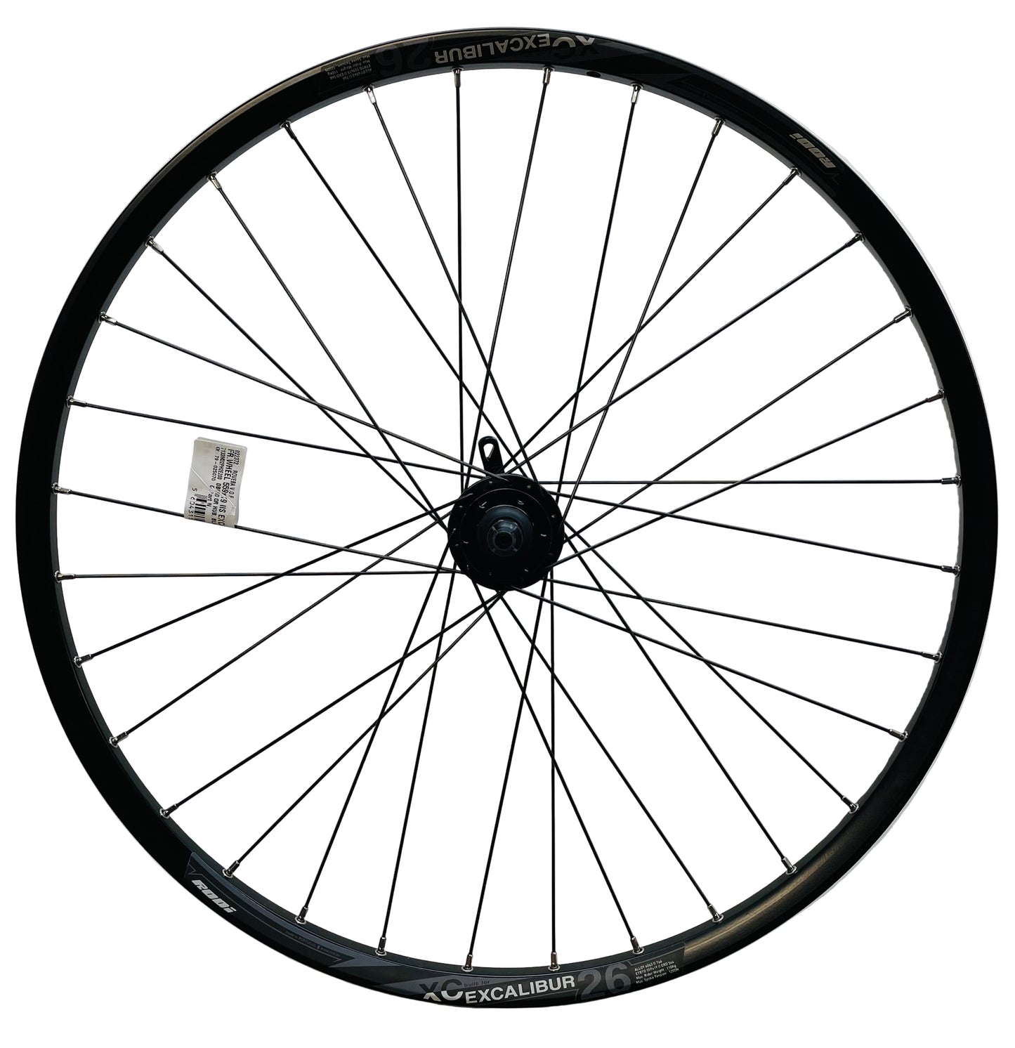 Voorwiel 26" - 559X19 IIS Excalibur 2XC DB600 QR zwart schijfrem