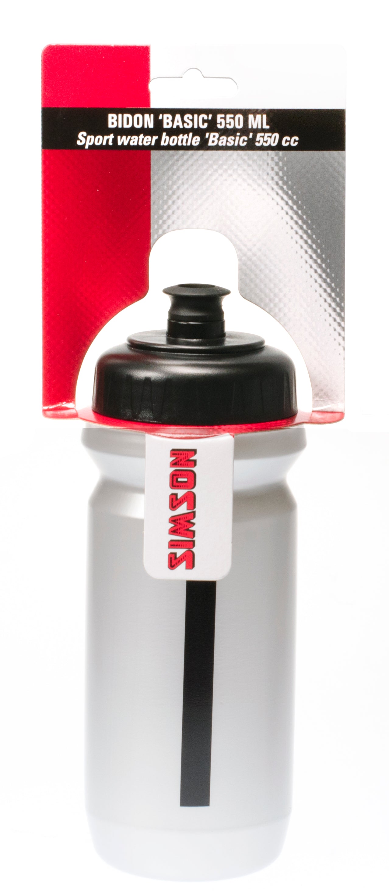 Simson 021063 bidon Big Mouth 'Basic' 550 ml. zwart/grijs