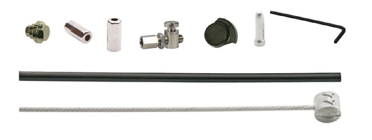 Elvedes 2012027 remkabel compleet voor/achter zwart RVS