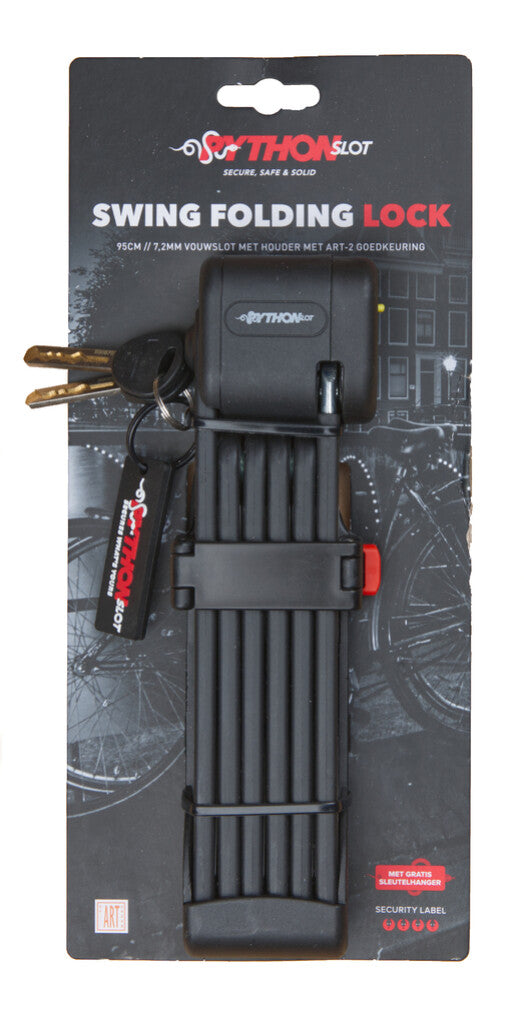 Python vouwslot 6 mm. x 224 cm. met bracket ART-2