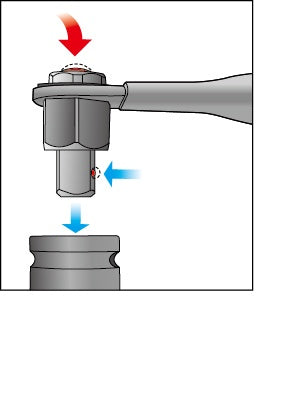 IceToolz 53R4 ratelsleutel 2-weg met Quick Release 1/2” zwart