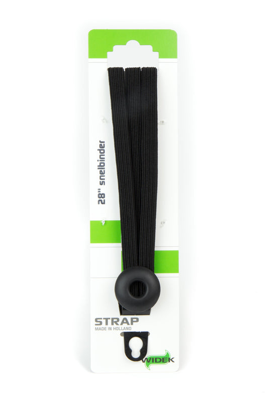 Widek Eye binder 3x12 mm. zwart, met zwarte stalen platen op kaart (54 cm.)