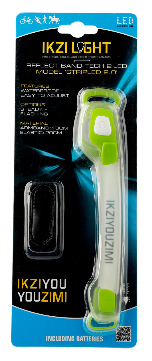 IkziLight armband stripled 2 x led groen