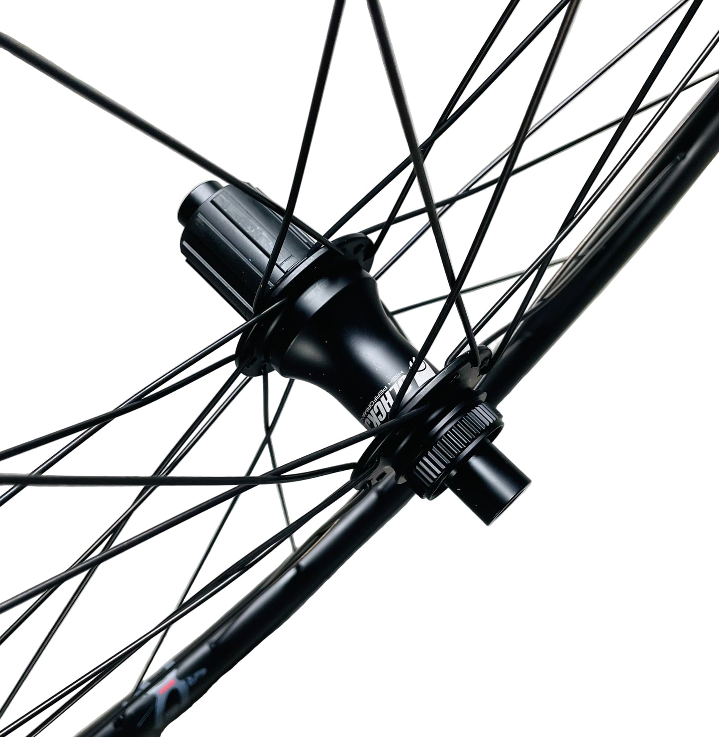 Achterwiel 28' - 622x19 Airline Corsa 28H zwart DA210 center lock SH.142x12-Black Jack