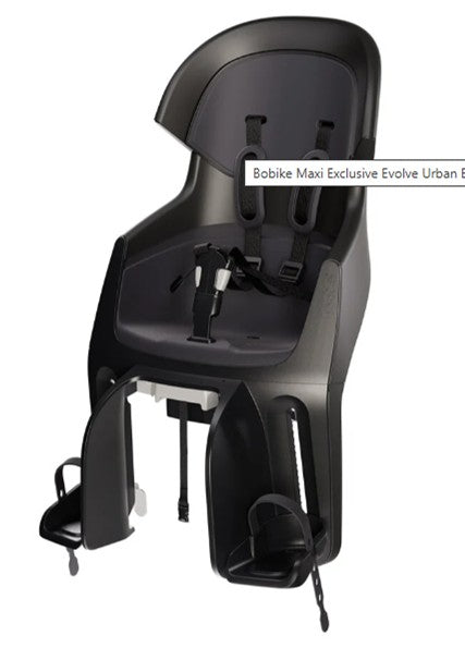 Bobike Exclusive Evolve maxi - achterzitje - dragerbev. Urban Black