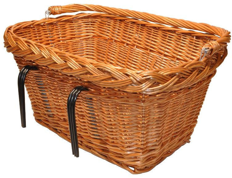 Around rieten fietsmand rechthoekig