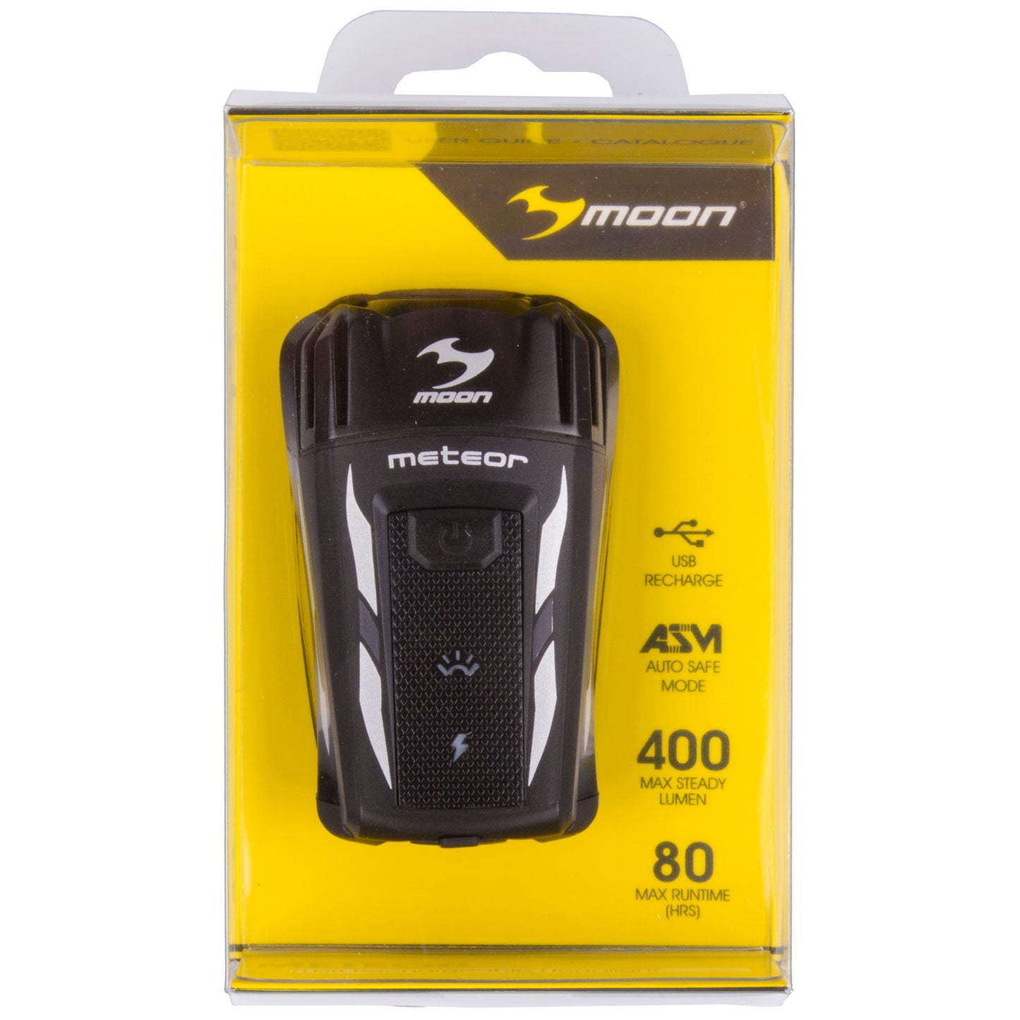Moon Meteor zwart 1 witte Cree XP-G LED 8 functies max 400 lumen opldb. USB