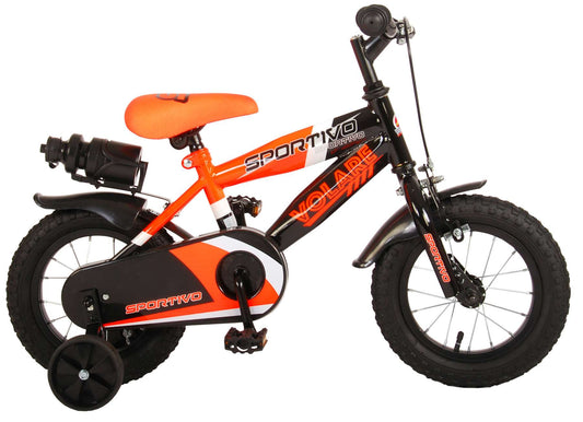 Volare kinderfiets 12" Sportivo neon oranje/zwart (95%)