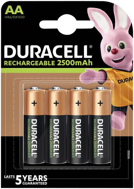 Batterij Duracell HR6/DX1500 AA 2500mAh NiMH1,2V oplaadbaar (4)
