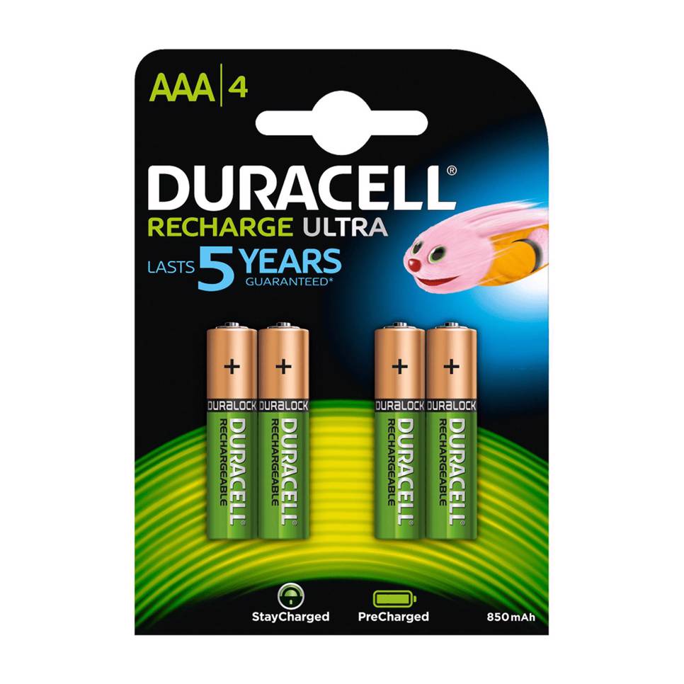 Batterij Duracell HR03/DX2400 AAA 900mAh NiMH1.2V oplaadbaar (4)