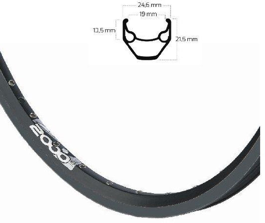 Velg 28' - 14 ZAC2000 28'-622 DISC geheel zwart (enkel gebust)