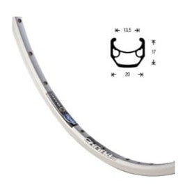 Velg 28' - 14 Chrina R zilver 28'-622 36 gts.