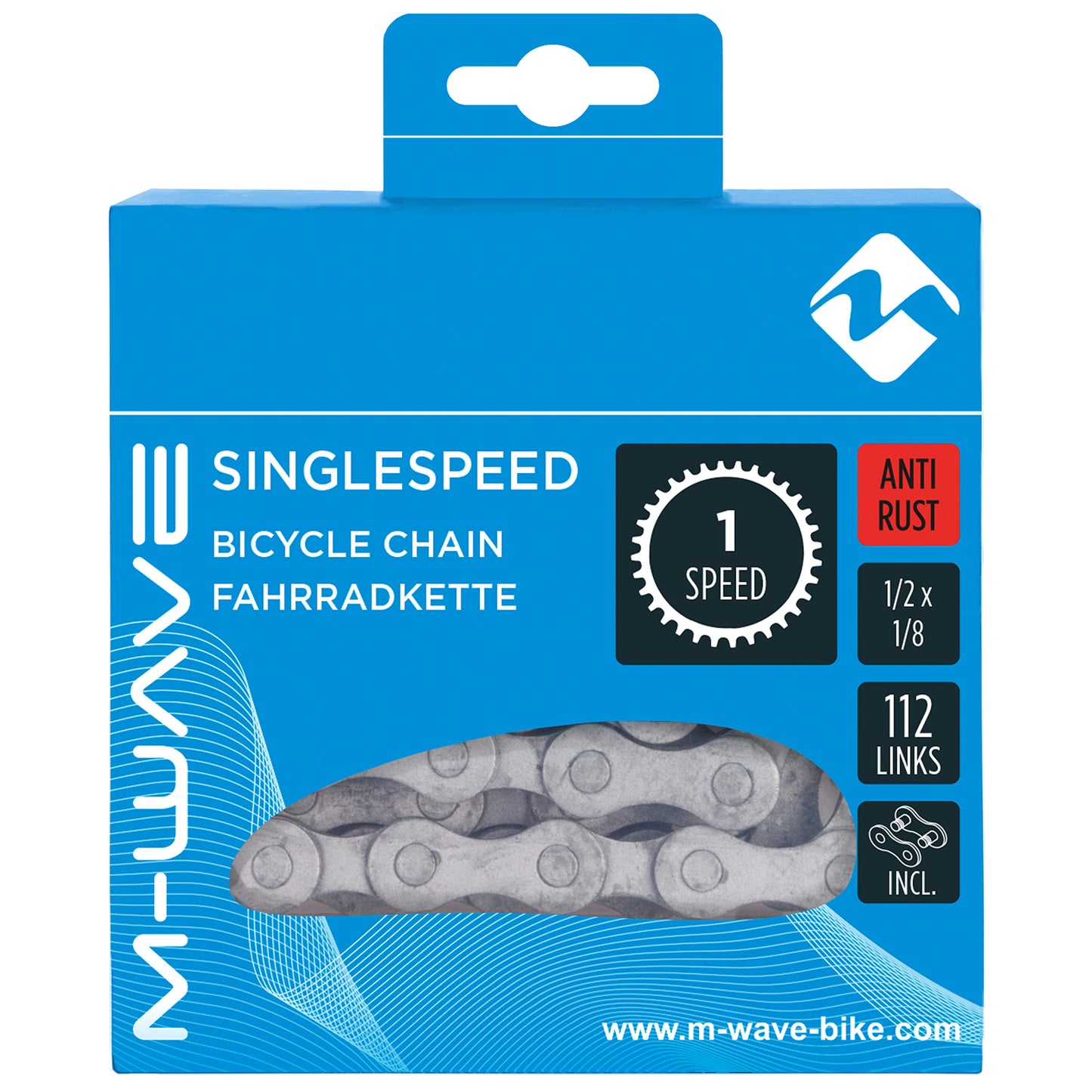 M-Wave ketting 1/2x1/8 - 112 1V. KMC anti roest