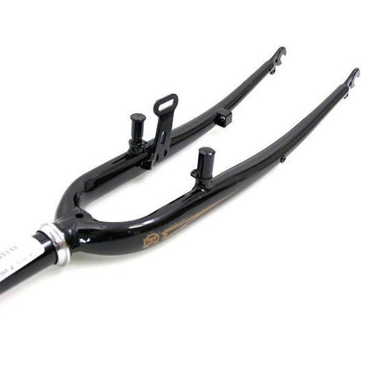 Hybride voorvork 28" met nok zwart SA + dynamo