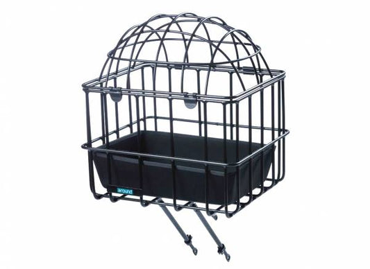 MP dierenfietsmand Luna voorop met afneembare koepel mat zwart verstelbaar 16"-28"