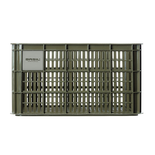 Basil 21160 Crate L fietskrat gerecycled kunststof groot 40L moss green