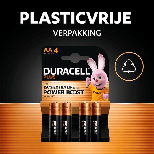 Batterij Duracell Plus Power Boost AA (4)