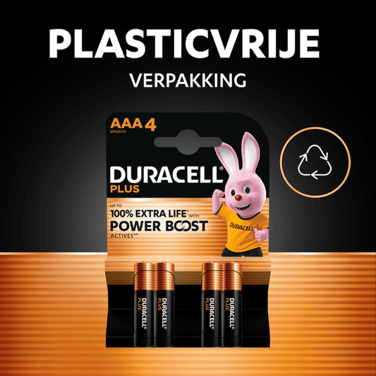 Batterij Duracell Plus Power Boost AAA (4)