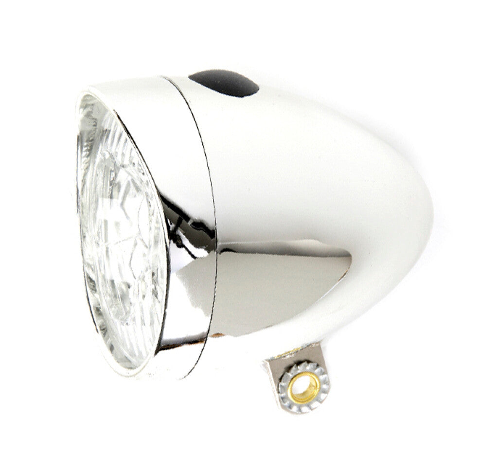 IkziLight koplamp Retro chroom 3 led + batterijen