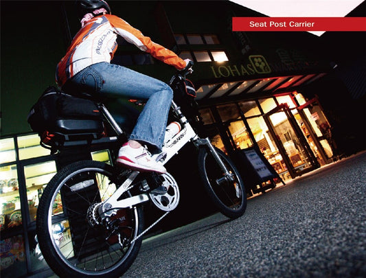 Massload achterdrager zadelpen bevestiging met QR mat zwart