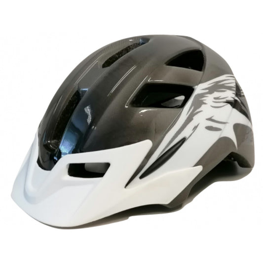 Mirage helm uni met vizier 58-65 cm zwart/wit