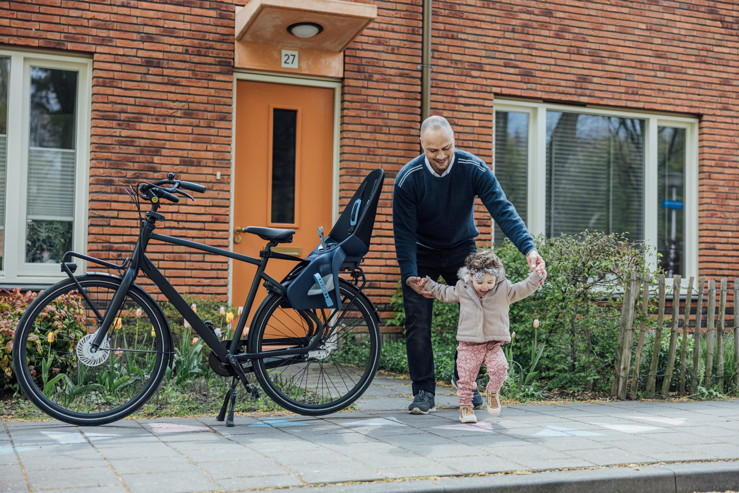 Qibbel Air Q901 Denim Blue achterzitje dragerbevestiging