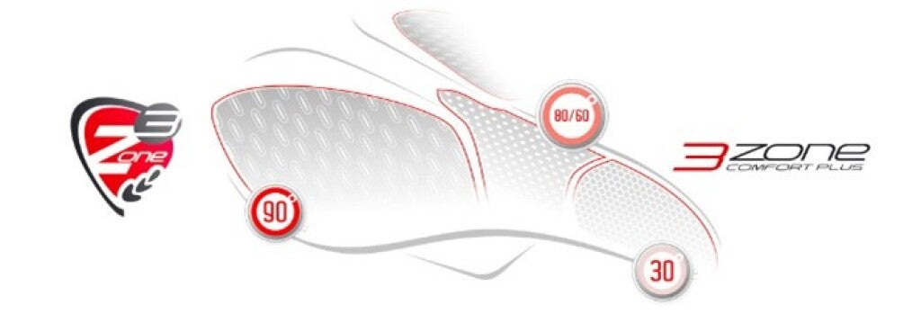 Selle Bassano zadel Volare Big City 3 Zone Comfort + elastomeer zwart (grote kaart)