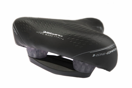 Selle Bassano zadel Volare Big City 3 Zone Comfort + elastomeer zwart oem