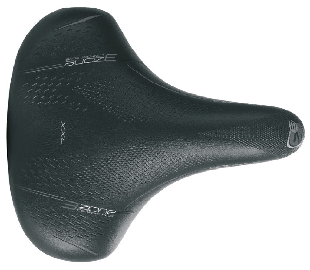 Selle Bassano zadel Volare Big City 3 Zone Comfort + elastomeer zwart oem