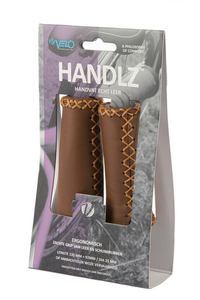 Velo handvatten leer 92/135 donker bruin