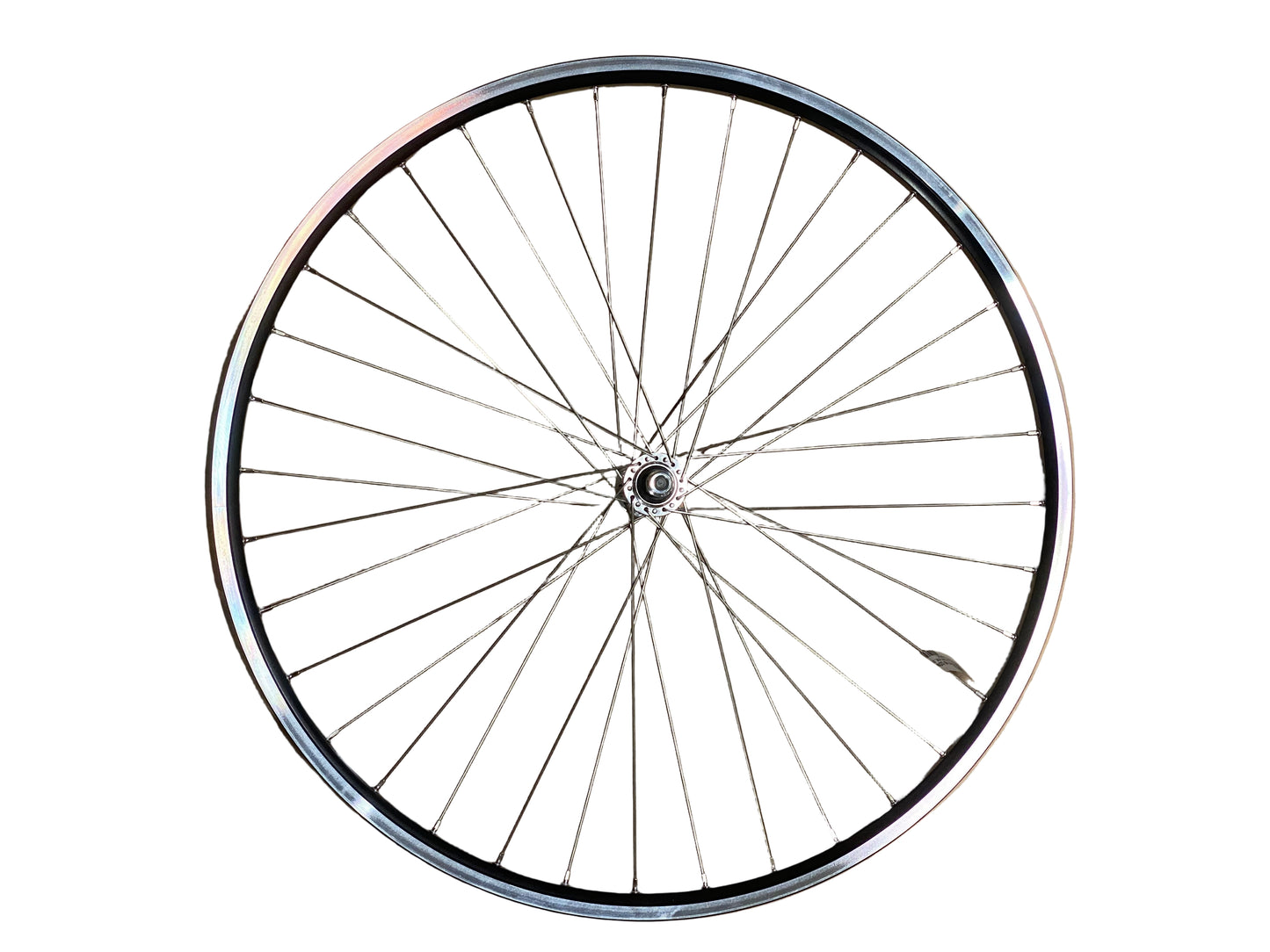 Voorwiel 28"- 622X19 Connect alu. zwart FM21 vast sp. 14 RVS