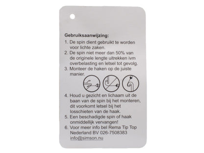 Simson 020349 spinbinder 4-arm uni-zwart