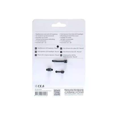 Simson 022004 naafdynamo LED koplamp "Round" 7 LUX