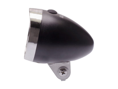 Simson 022022 batterij voorvork koplamp "Classic Mini" zwart 4 LUX on/off