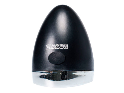 Simson 022022 batterij voorvork koplamp "Classic Mini" zwart 4 LUX on/off