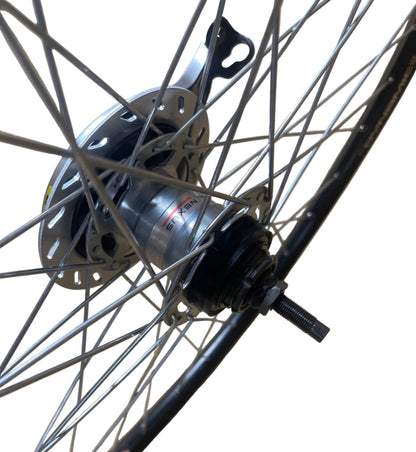 Achterwiel 28" - 622 Dynamic zwart RVS spaken Nexus 3 RB