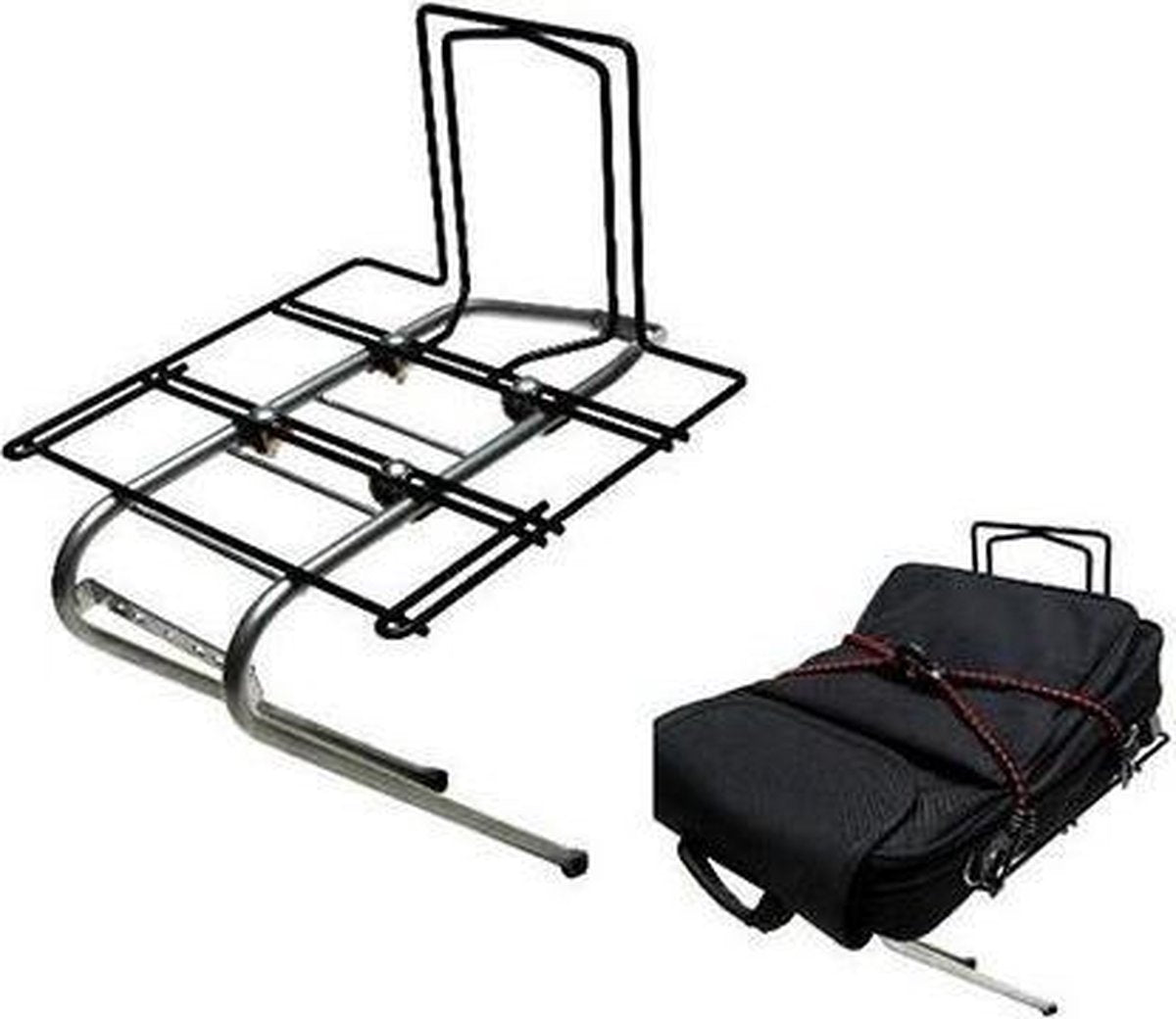 Steco Bag-Mee bagagedragerverbreder glans zwart