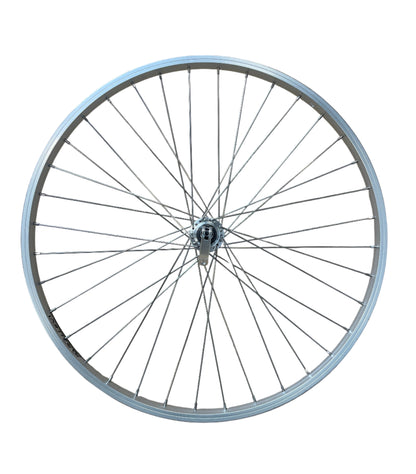 Achterwiel 26"- 559X21 Parallex new alu. zilver FM31 QR freewheel sp.14 RVS