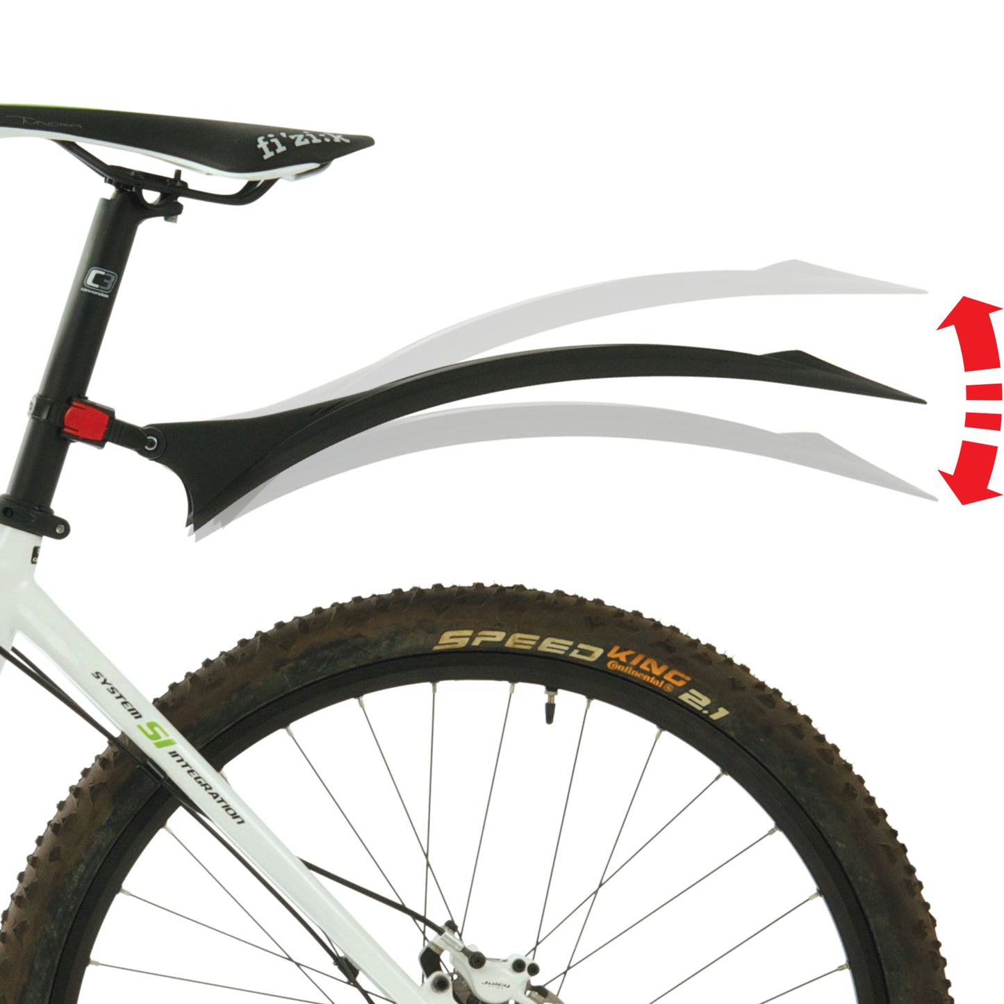 Polisport Cross Country Evo spatbord achter 26"/27.5"/29"