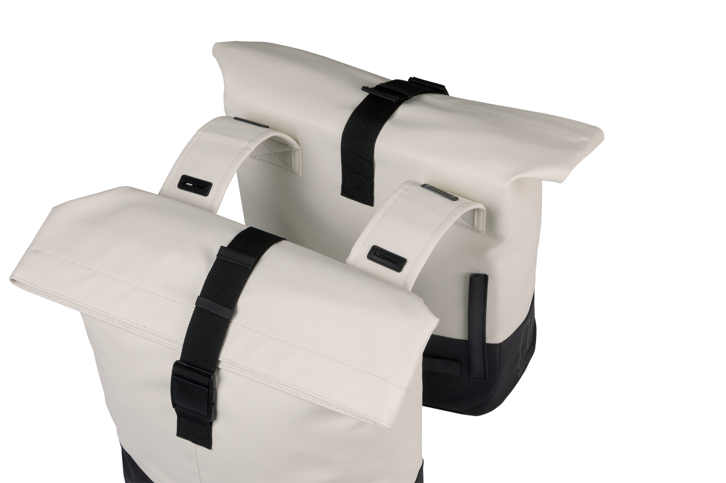 Basil 18501 Cove dubbele fietstas 28-32L gebroken wit/zwart