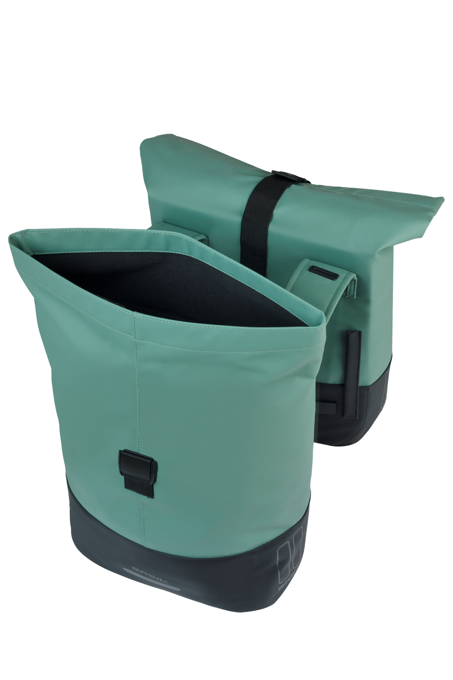 Basil 18502 Cove dubbele fietstas 28-32L zilvergroen/zwart